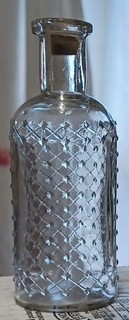 4 1/2" QUILTED CLEAR KC 1 POISON BOTTLE