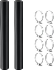 2 Pcs Gasoline Fuel Filler Neck Hose with 8 Clamp Set 15 1 1/2 Inch Straight