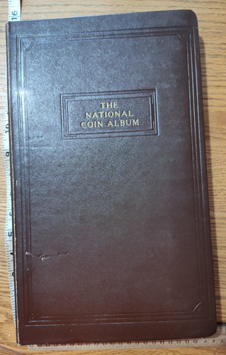 Wayte Raymond THE NATIONAL COIN ALBUM Large Book 6 Panels Gold Print / Vintage