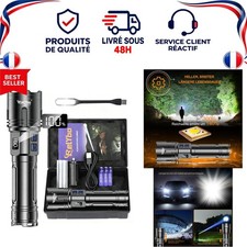 Relybo Lampe Torche LED Ultra Puissante 1 000 000 Lumens Rechargeable USB-C IPX6