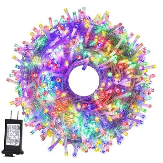 500 LED Christmas Lights, 164FT 8 Lighting Mode Plug in Fairy Multicolor