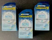 (3 Pack) Compound W NITRO FREEZE Pen Wart Remover MAXIMUM FREEZE BB: 05/2027