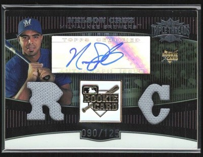 Nelson Cruz 2006 Topps Triple Threads Sepia RC Auto /125 Jersey A #114 Milwaukee