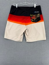 Billabong Platinum X All Day Stripe Pro Board Shorts Sunset Ocean Mens 33 10"