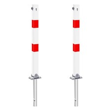 BIGPACK 2x ROBUSTO Klapp-Pfosten, gleichschl., r/w, einbetonieren, Stahl, 7x7cm