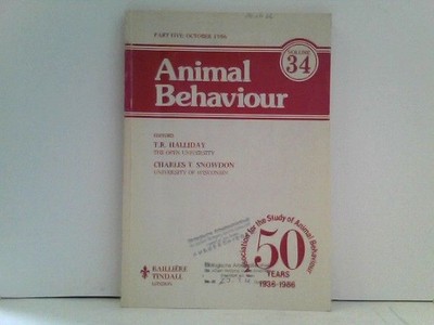 Animal Behaviour Volume 34 Part Five October 1986 Halliday, T.R und Charles T Sn