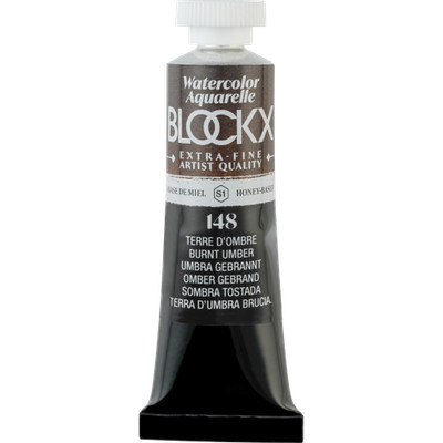 Blockx 3x Aquarellfarbe, Umbra gebrannt - Tube 15ml - Umbra 44148BXC