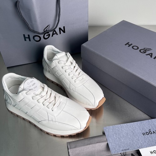 Hogan 86er Sneakers Women White Beige Leather Running Vintage New Box Included