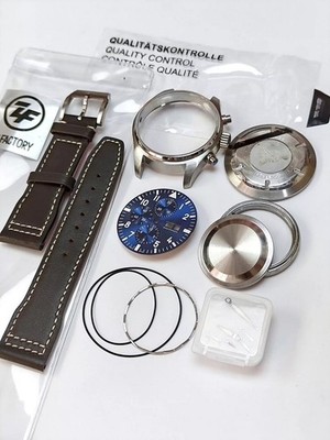 for IWC Pilot Chronograph 7750 43mm Stainless Steel Watch Case With Band Kit