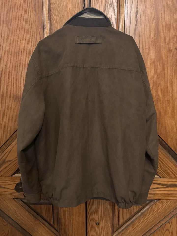 Chaqueta de Granero Roundtree & Yorke Hombres XLT Marrón Completamente Forrada Bolsillo Cremallera Completa Abrigo Foto 2 de 4