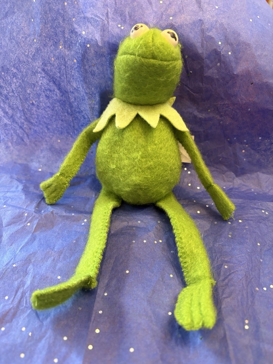 Vintage 1979 KERMIT THE FROG Muppet Beanbag Plush Fisher Price Toy