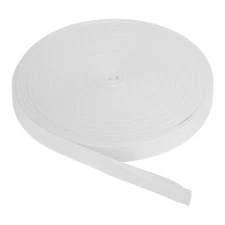 Cotton Twill Tape 1" 50 Yards Cotton Ribbon Bias Binding Tape White