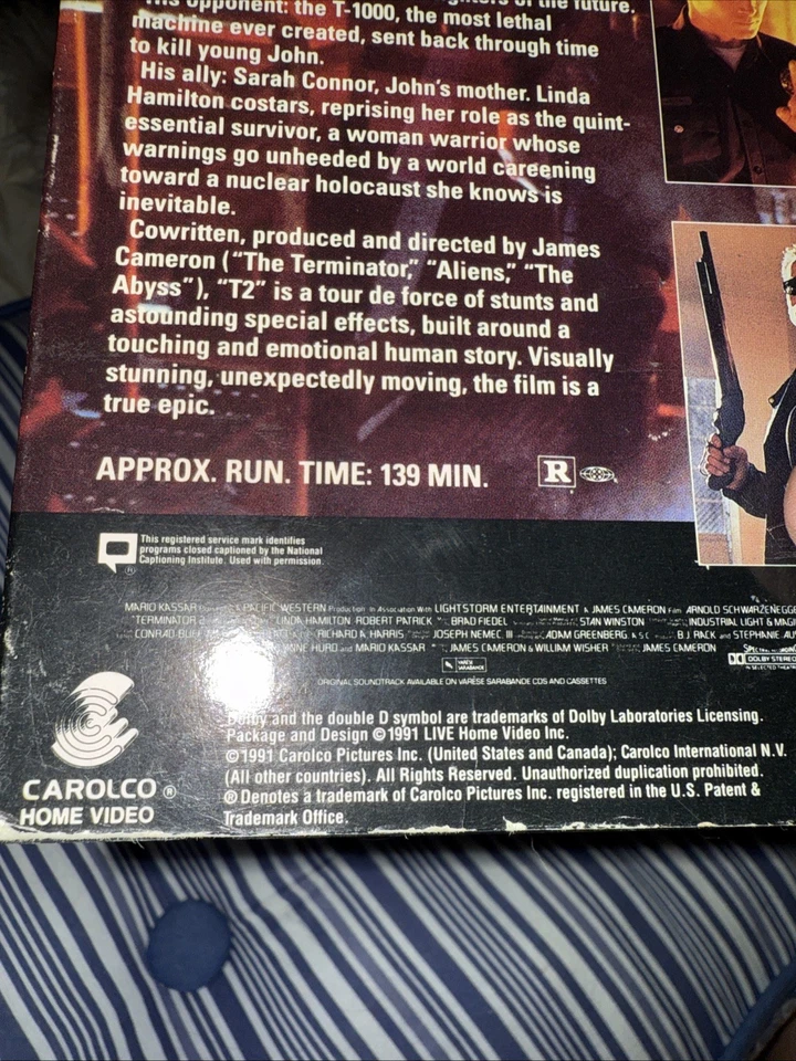 Terminator 2 Judgement Day VHS Brand New Sealed Carolco Live Home Video 1991 - Image 4 of 4