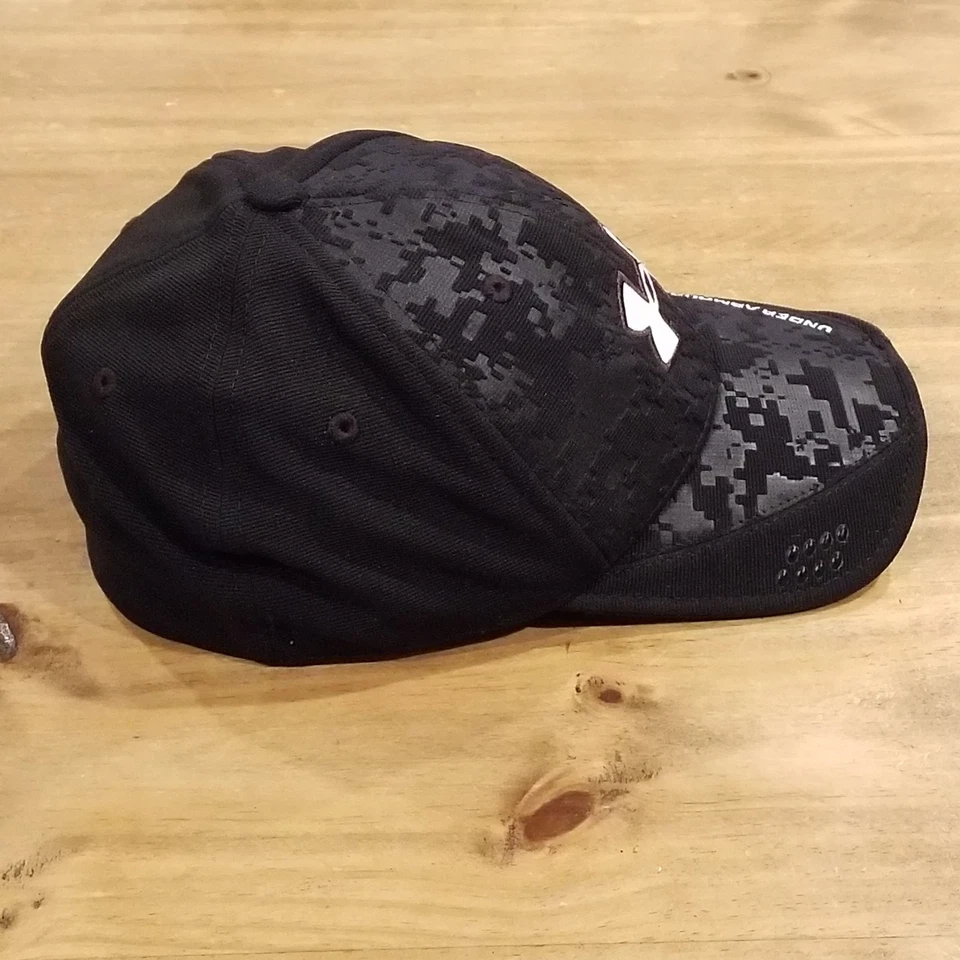 Sombrero Under Armour Talla L Negro Camuflaje Y2K Flex Elástico Ajustado Foto 4 de 4