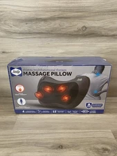 New SEALY Shiatsu Massage Pillow - Multifunctional Massage Therapy Infrared Heat