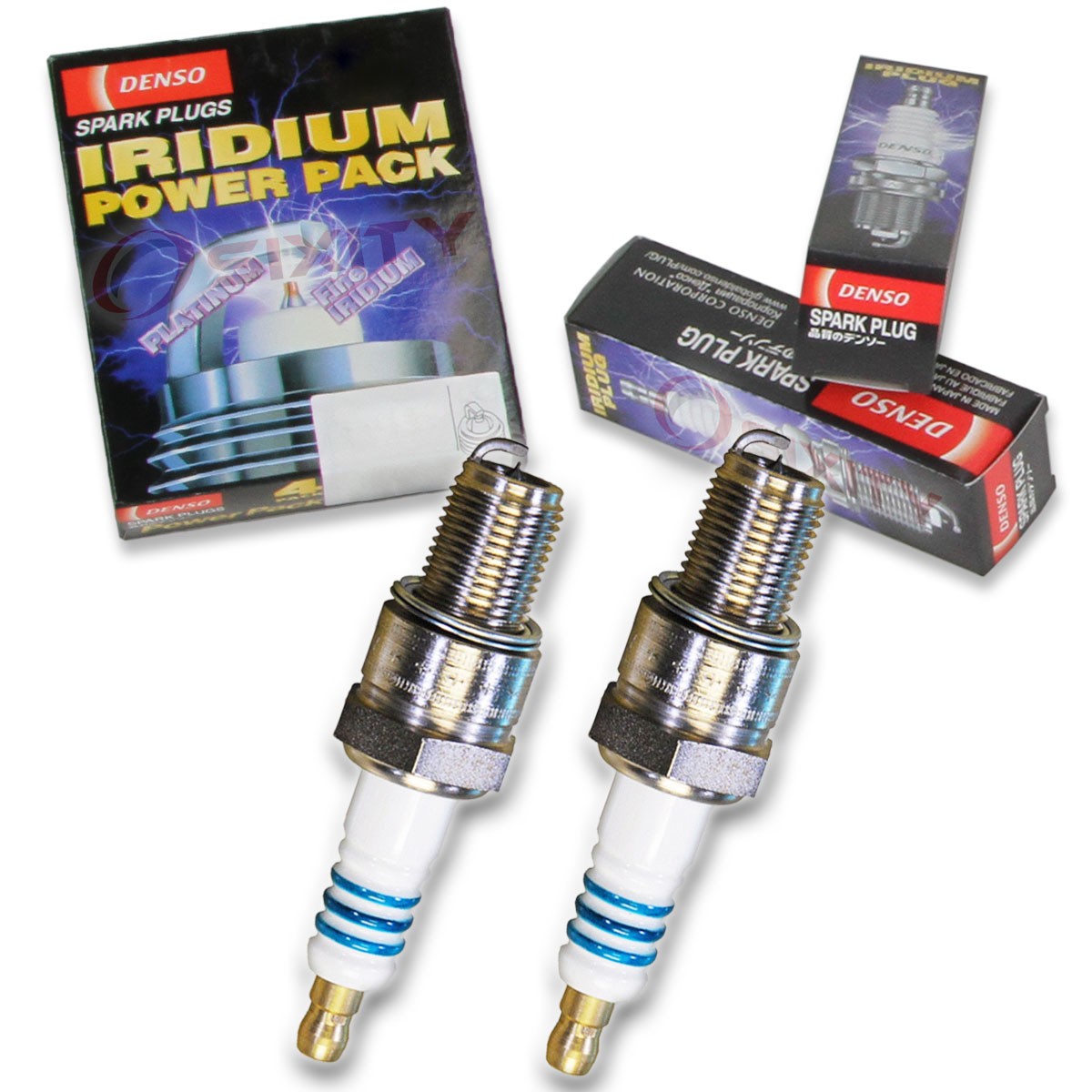 2 pc Denso Iridium Power Spark Plug for Ski-Doo Legend 380 Fan 2002-2004 cz