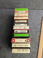 Vintage Lot of 13 8-Track Tapes - Rock, Country, Pop Classics Tested/As-Is.