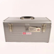 Vintage Sears CRAFTSMAN 6500 Metal Tool Box w/Tray Mechanics Toolbox 18x8x9