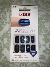 Kiss Glam Fantasy Amazing 3D Look Diamond FX KGF06 Wake Up Call Nails