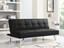 serta chelsea 3-seat multi-function upholstery fabric sofa, black futon
