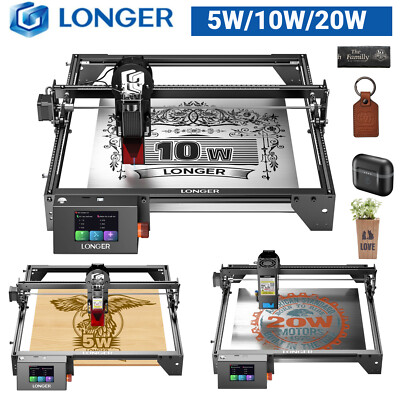 LONGER Laser Engraver Ray5 5W 10W 20W Higher Accuracy with 3.5'' Touch Screen