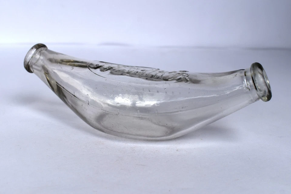 Vintage Griptight Latte Bottiglia Bambino Nutrimento Doppio Finale Banana Vetro - Immagine 4 di 4