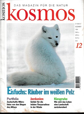 Kosmos Nr. 12/94 [ Heft für die Natur Trockenwand, Eisfuchs Kiesgrube +viel mehr