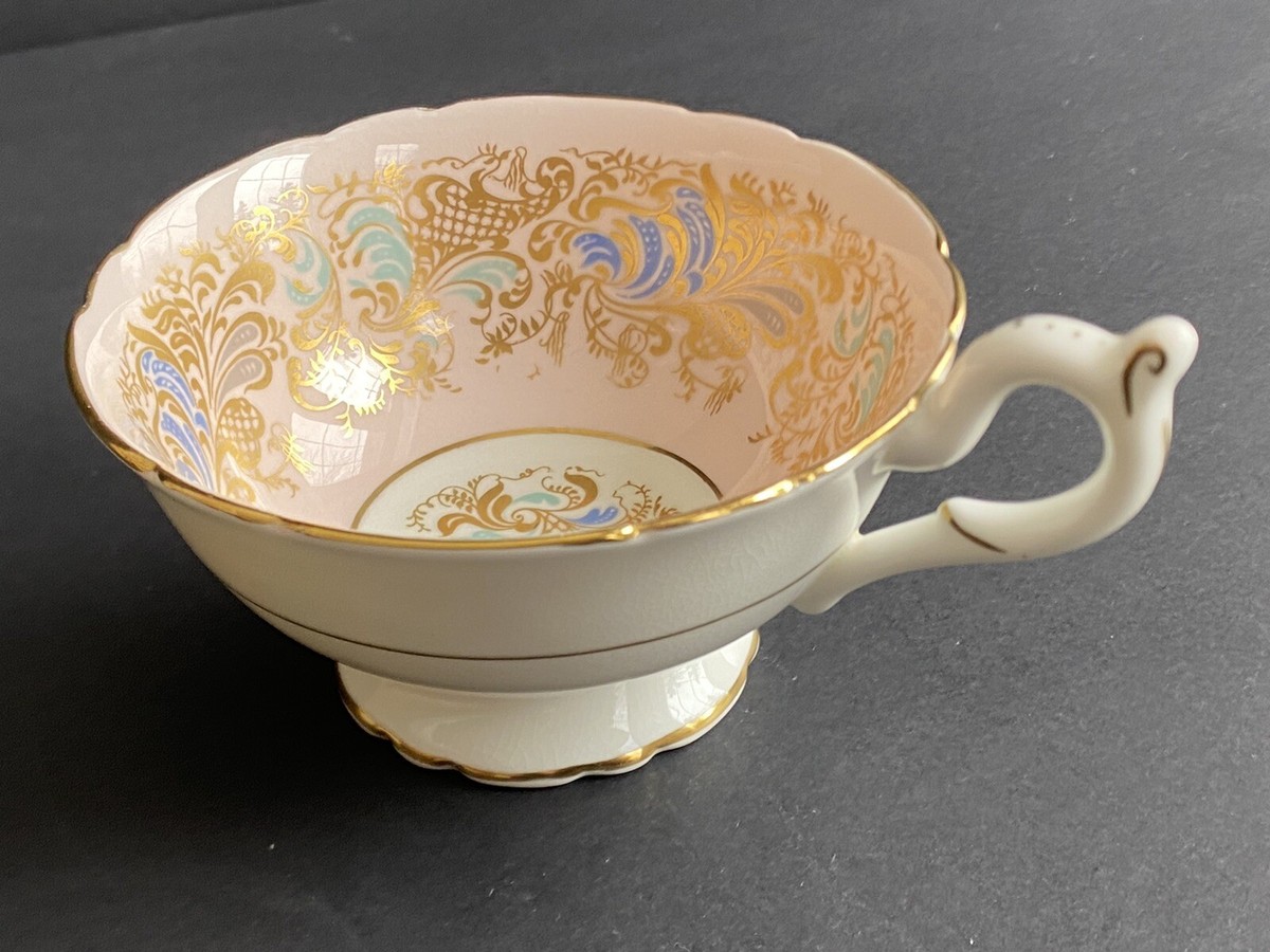 　Bone China Coalport Bone China Replacement Teacup “ Chatsworth” gold