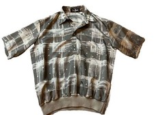Men  s Alan Stuart Vintage Shirt Large Brown Tan Light Shimmer