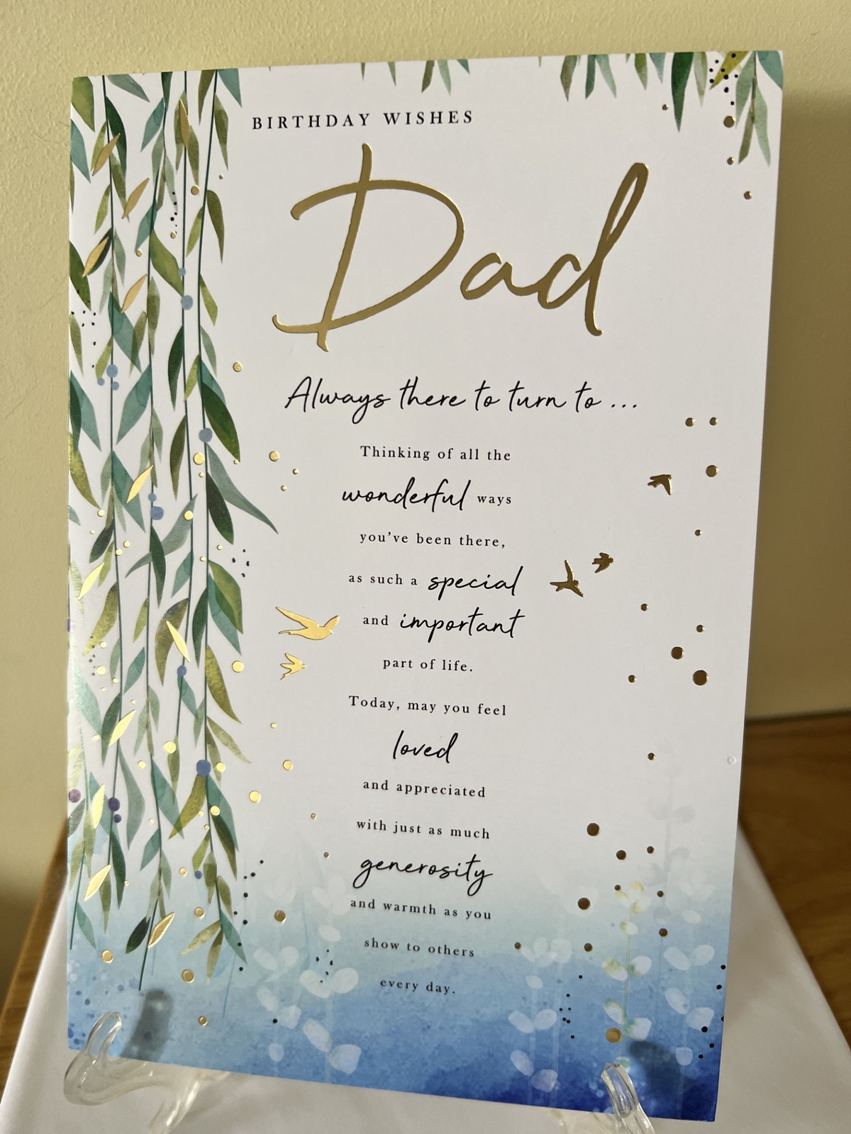 Dad Birthday Card Male - Foil Finish - 6"" x 9""