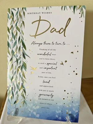 KINGFISHER CARDS LTD Dad Birthday Card Male - Foil Finish - 6" x 9"