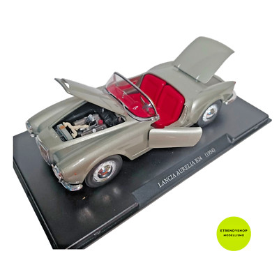 Modell Neu Lancia Aurelia B24 Cabriolet 1954 Grau Skala 1:24 4 Öffnungen