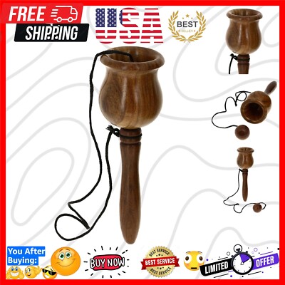 Interactive Wooden Ball & Cup Game - Ideal for Ages 15+ and Holiday Gifts
