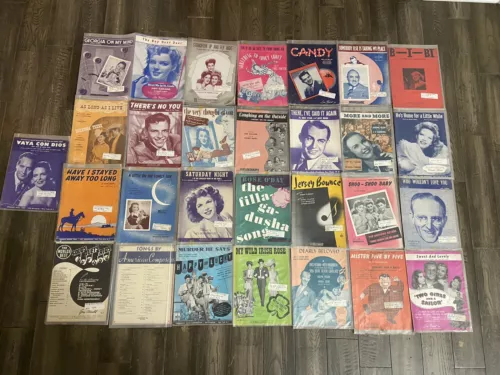 Lot of 29 Vintage / Antique SHEET MUSIC 1930's 1940’s era