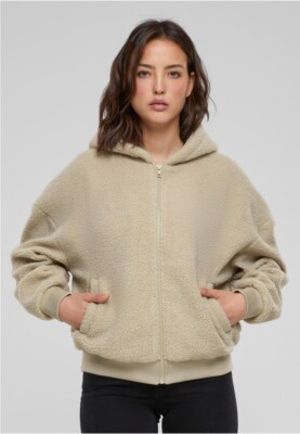 Urban Classics Damen Ladies Oversized Sherpa Zip Hoody TB6133