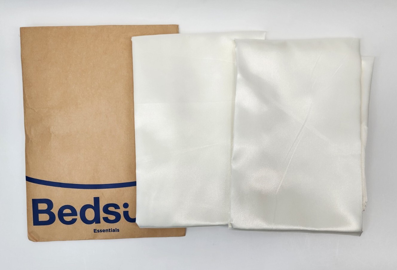 Bedsure Queen Satin Silk Pillowcase 2 Pack for Hair and Skin in White-image