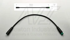 eBike Julet 5-PIN Green 25cm MALE to FEMALE Extension Cable Display Waterproof