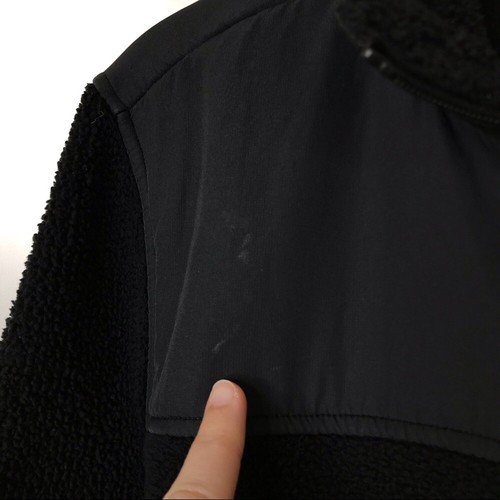 Fila Sport Jacket Fleece Sherpa Black Grey Women’s Full Zip Front X-LARGE - Picture 3 of 6