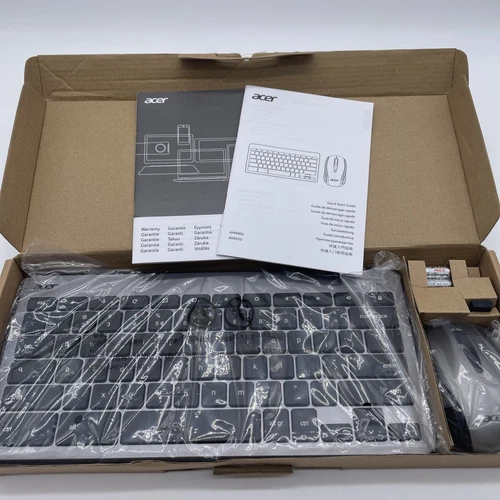 Acer Wireless Keyboard & Mouse Set RF Wireless Optical Mouse, RF Keyboard