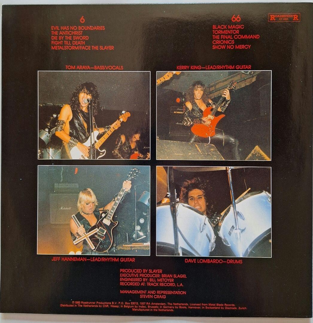 SLAYER / SHOW NO MERCY 1984 EU Original LP Thrash 1st ROADRUNNER