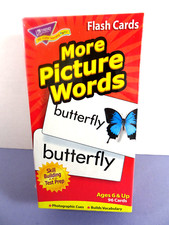 Trend MORE PICTURE WORDS Flash Cards Skill Building Ages 5  Up