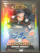 Simon Benoit 2021-22 Upper Deck Stature Autograph Rookie Variation (9/49) Ducks