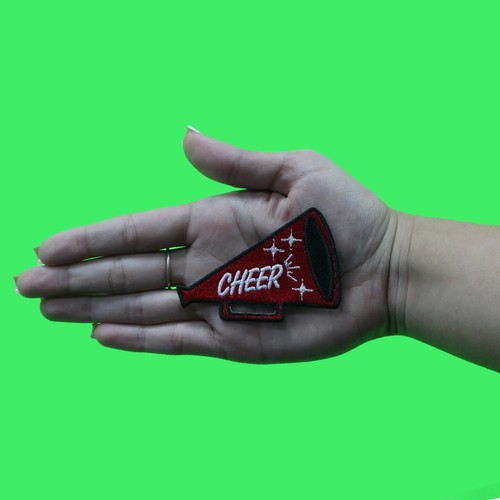 Cheerleader Cheer Megaphone Patch School Spirit Embroidered Iron On - 第 2/2 張圖片