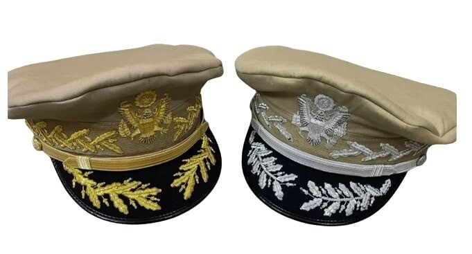 US Army Peak Cap General Douglas Macarthur's Uniform Military Khaki Hat