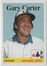 Gary Carter 2019 TOPPS ARCHIVES 1958 Design Base #43 Expos