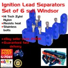 New Blue Ignition Lead Separators Brackets Mounts Vertical S/less Fits Windsor