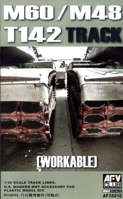 AFV Club 1/35 AF-35010 WORKABLE T142 Track Link for US M48/M60 Tank