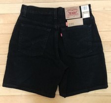 NWT VINTAGE 1990s Red Tab Levi's 550 Relaxed Shorts Black Sz 10 Made in USA