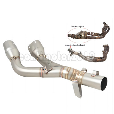 Exhaust Link Pipe Modify Slip On For BMW S1000XR 2020-2024 Original Exhaust 