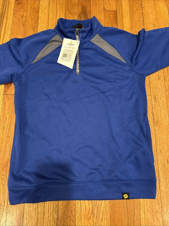 DeMarini Youth Medium Heater Fleece 1/2 Zip Royal  Pullover. New With Tags. - Image 3 of 4